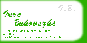 imre bukovszki business card